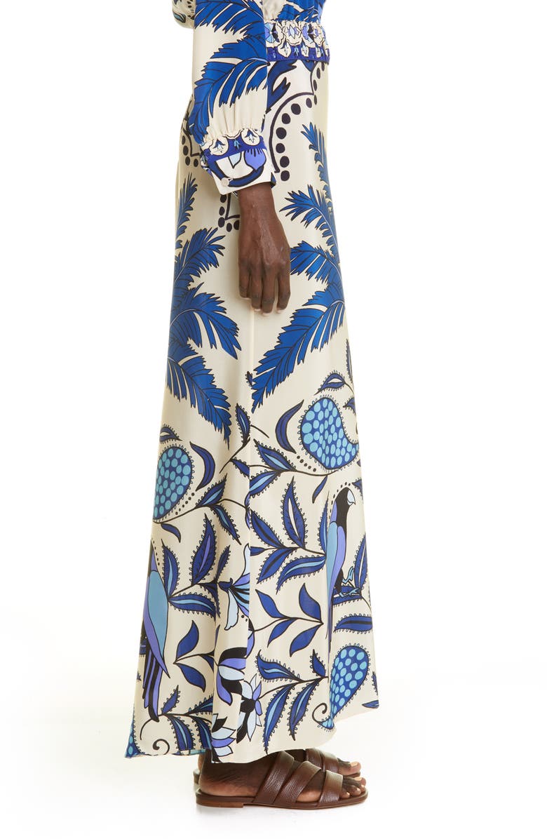 Johanna Ortiz Cubmia Sobre El Mar Silk Maxi Skirt, Alternate, color,