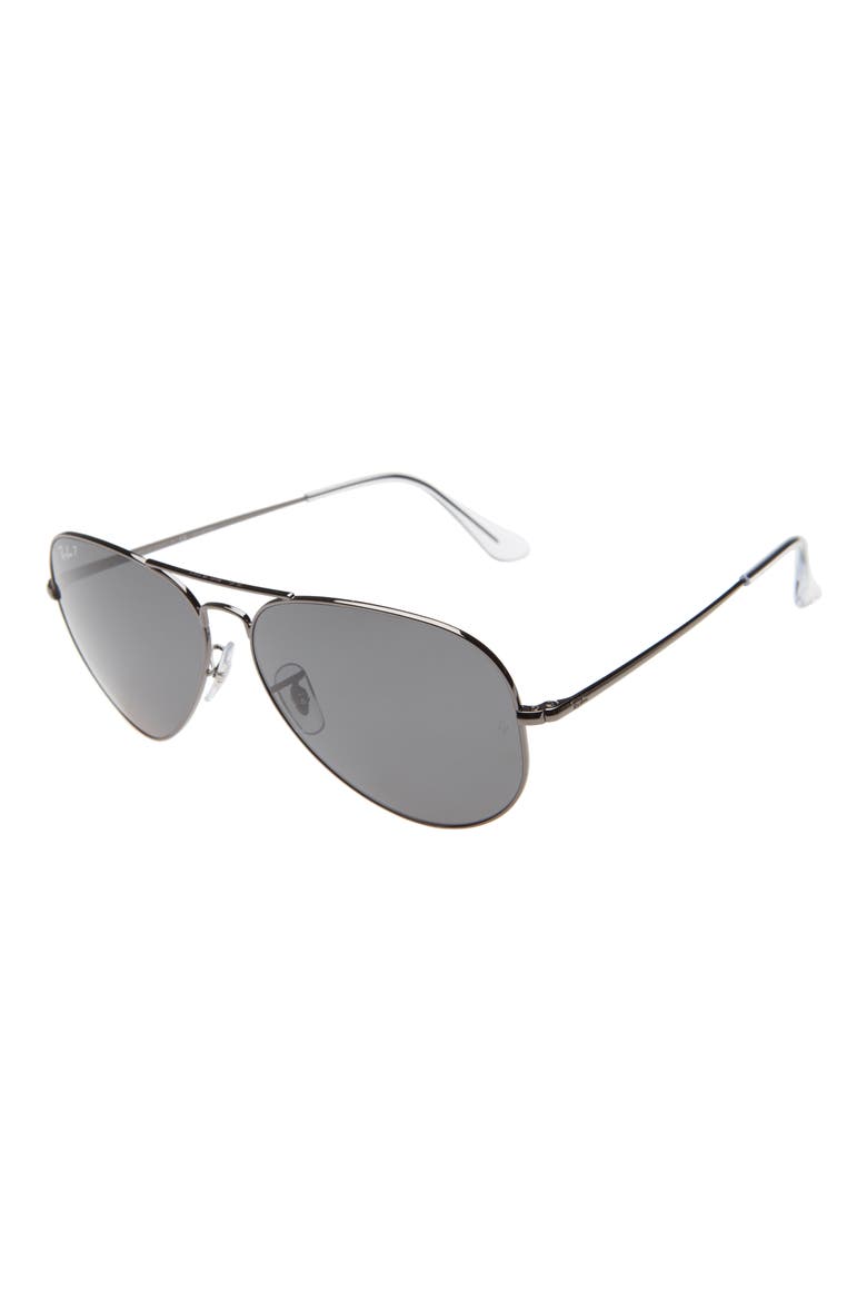 Original 62mm Oversize Aviator Sunglasses, Alternate, color, GUNMETAL/ BLACK