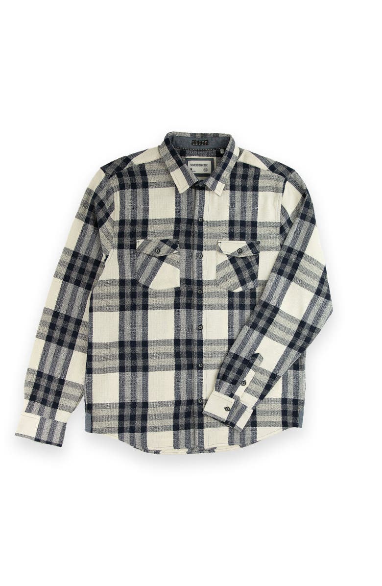 Sovereign Code Redwood Button Down Shirt, Main, color, Cream/ Dylan Plaid