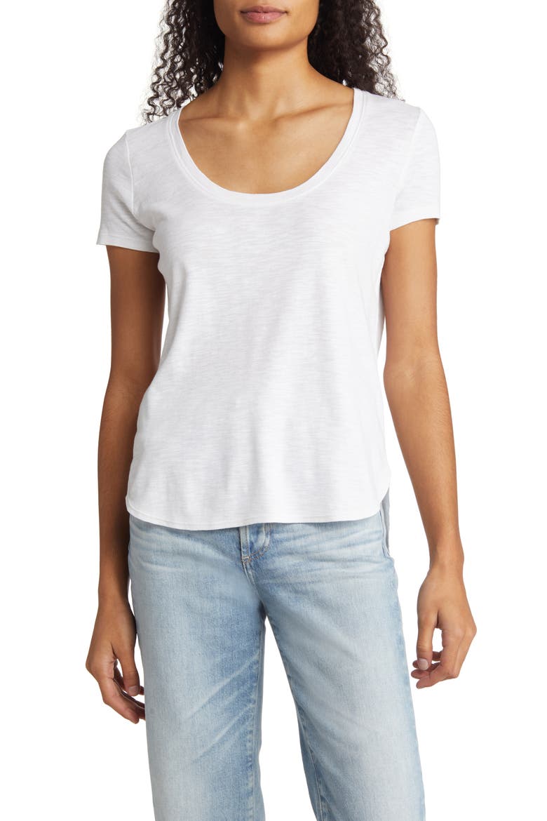 Ashby Isles Curve Hem T-Shirt, Main, color, WHITE