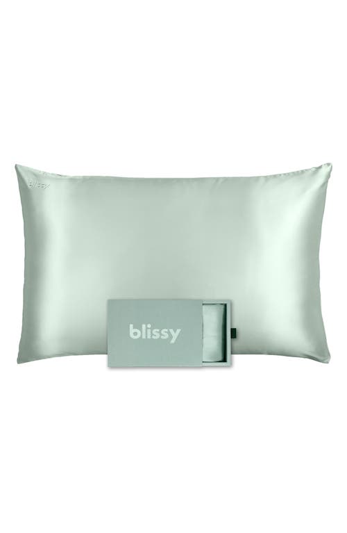 BLISSY Mulberry Silk Pillowcase in Matcha 