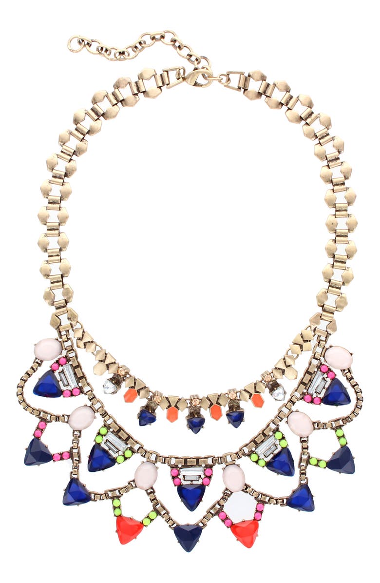 OLIVIA WELLES Talia Layer Necklace, Alternate, color, Burnished Gold / Multi