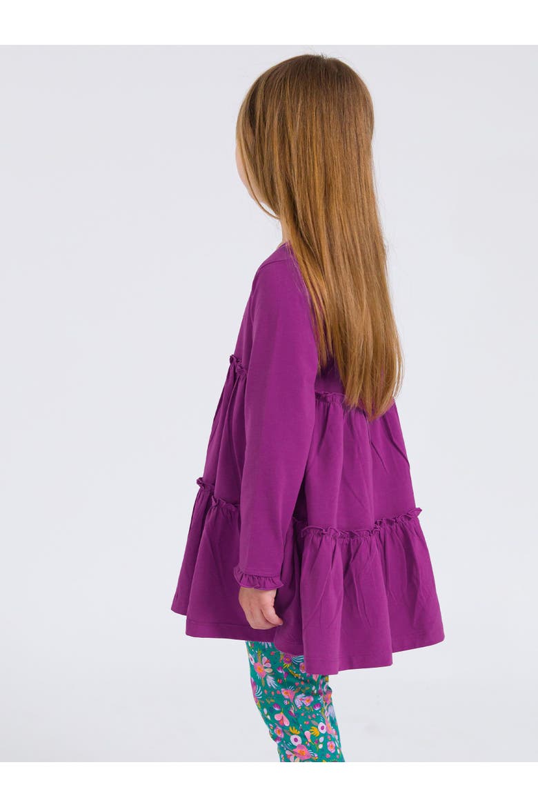 Knit Ruffle Tiered Tunic, Alternate, color, Plum Tart