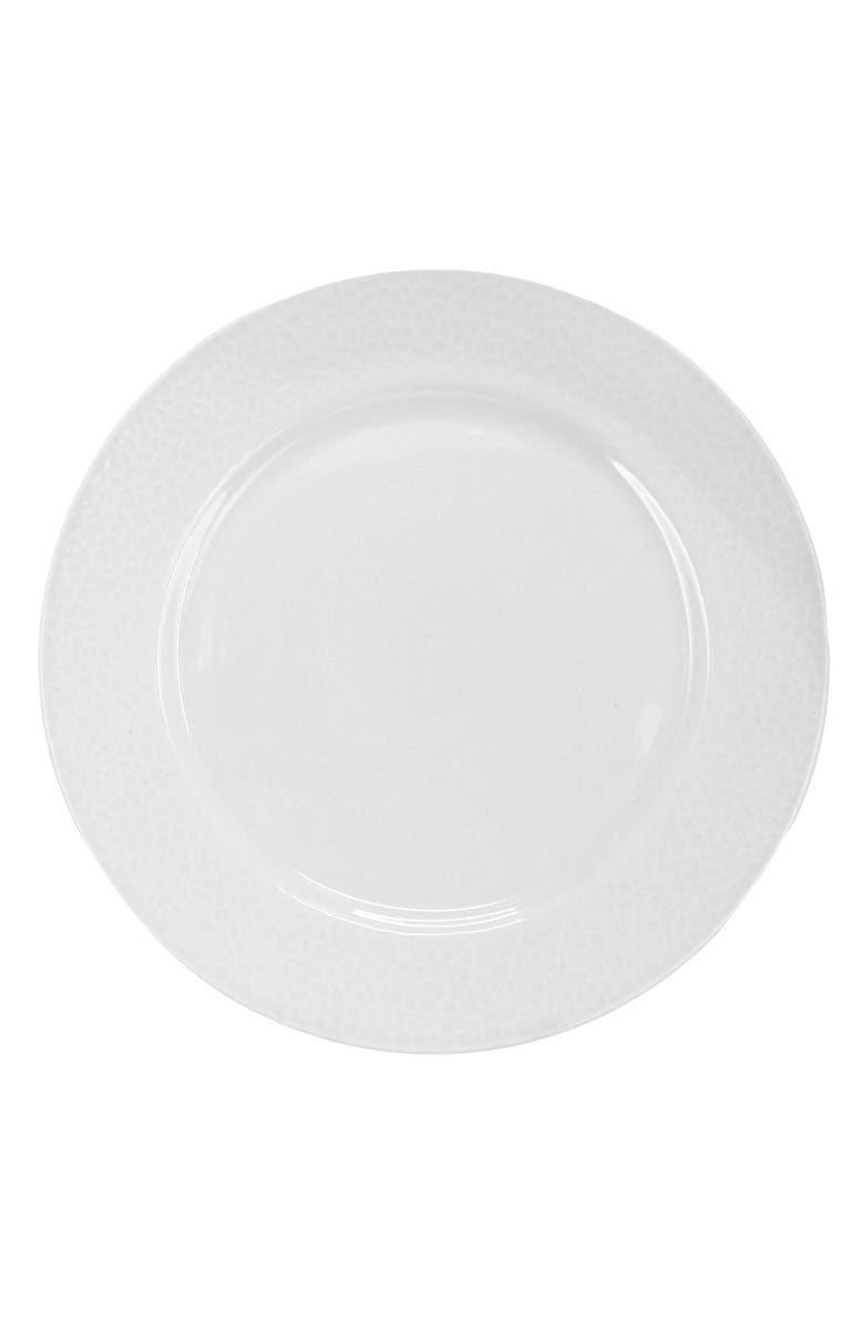 Elama Soyer 16 Piece Textu Design Double Bowl Porcelain Dinnerware Set, Alternate, color, White