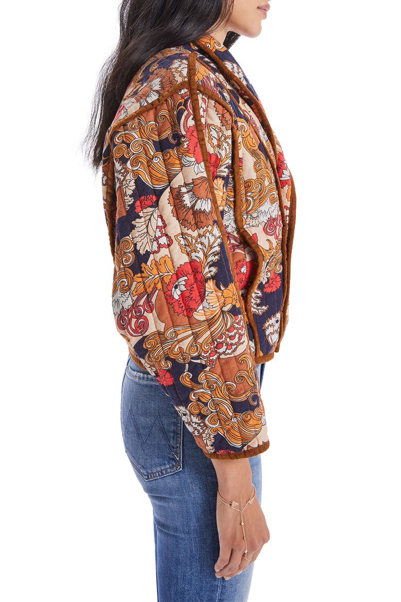 The Big Time Bond Quilted Cotton Jacket, Alternate, color, FLOWERS IN HER HAIR