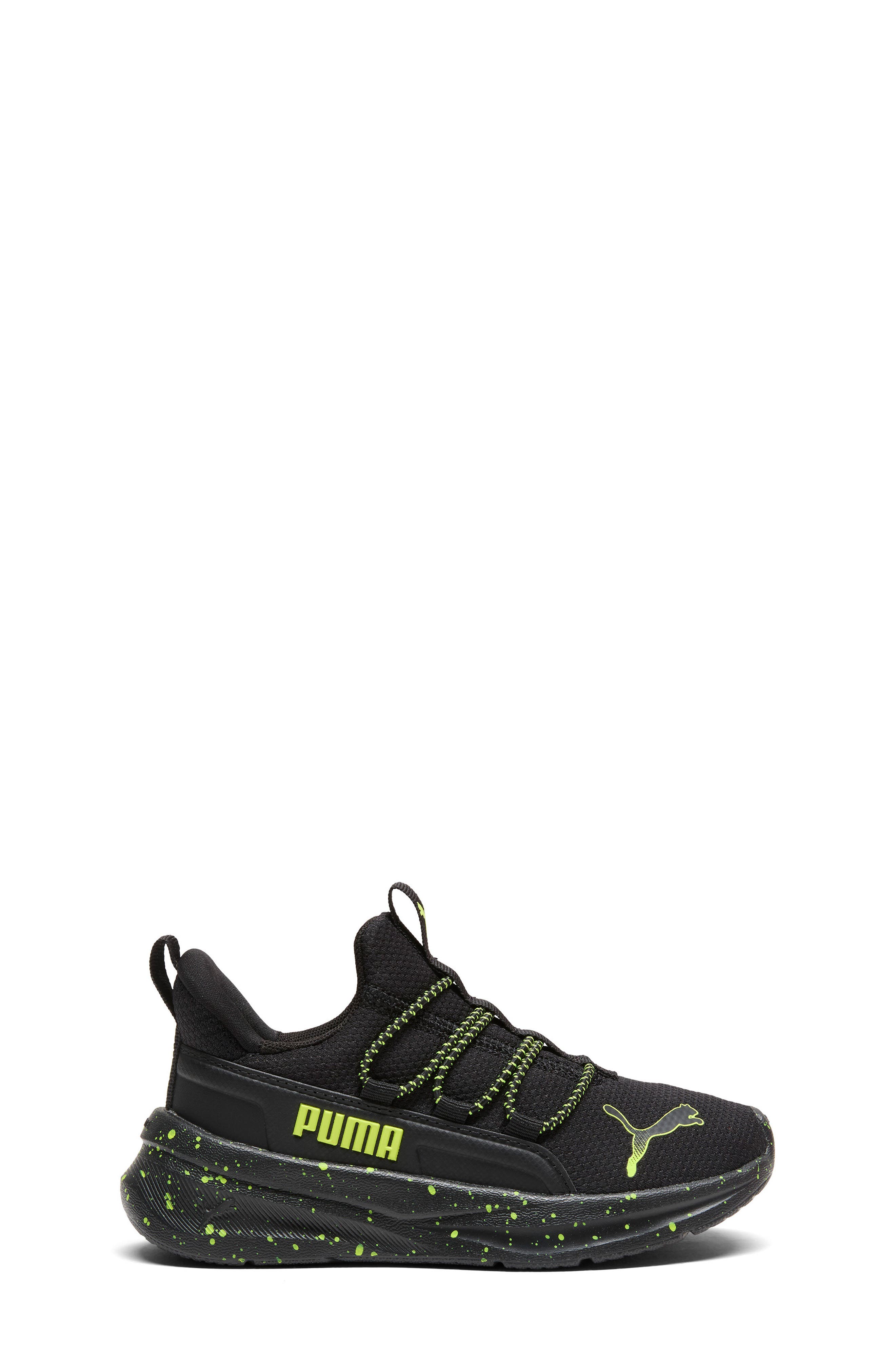 PUMA Kids' One4All 2.0 Big Cat Energy Sneaker, Alternate, color, Puma Black/ Dark Gray/ Lime