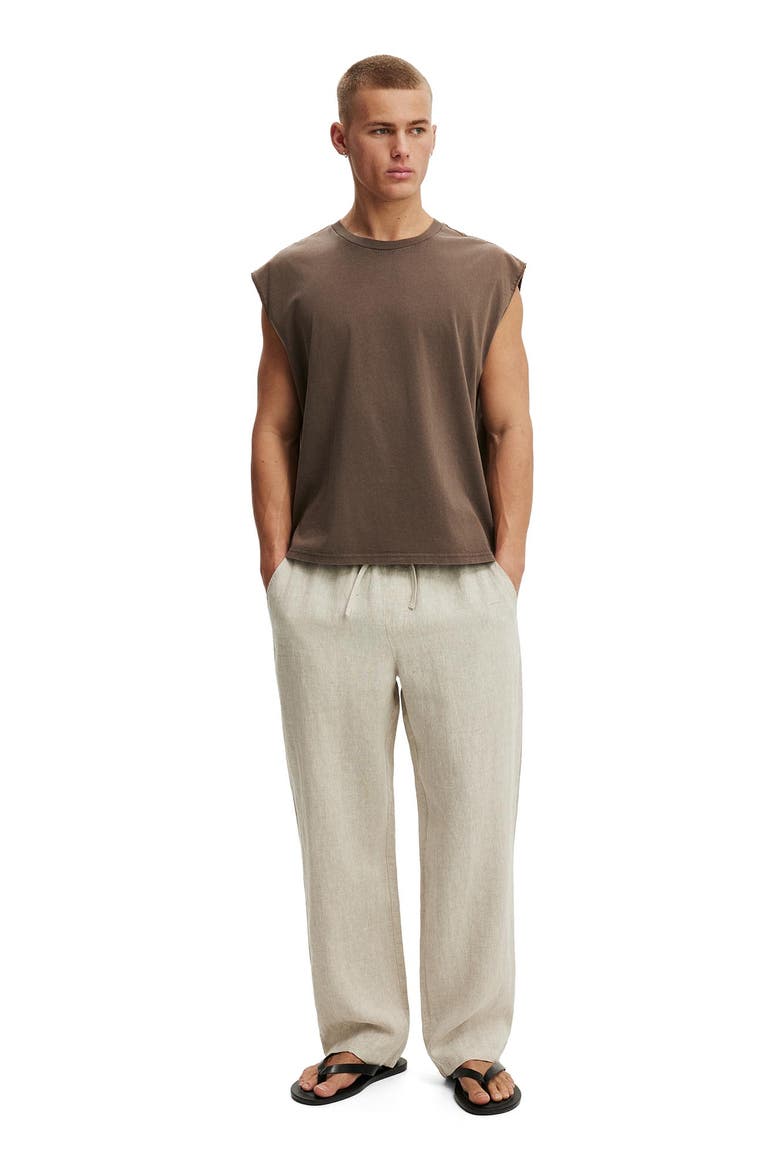 Men's Baggy Linen Pant, Alternate, color, Oatmeal