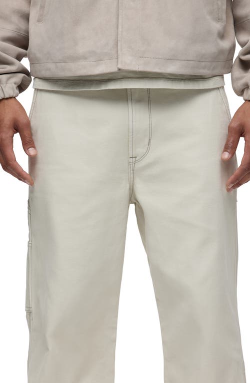 Hudson Jeans Luca Wide Leg Carpenter Pants In Silver Birch