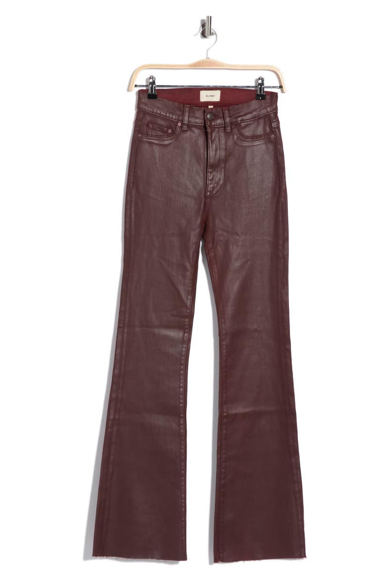 Bridget High Waist Bootcut Jeans, Main, color, SAFFRON COATED
