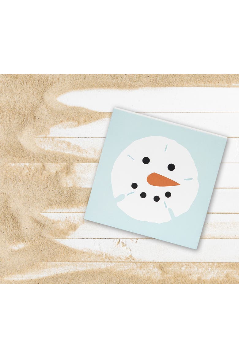 Snowman Sand Dollar Christmas Shelf Sitter Centerpiece, Alternate, color, Green