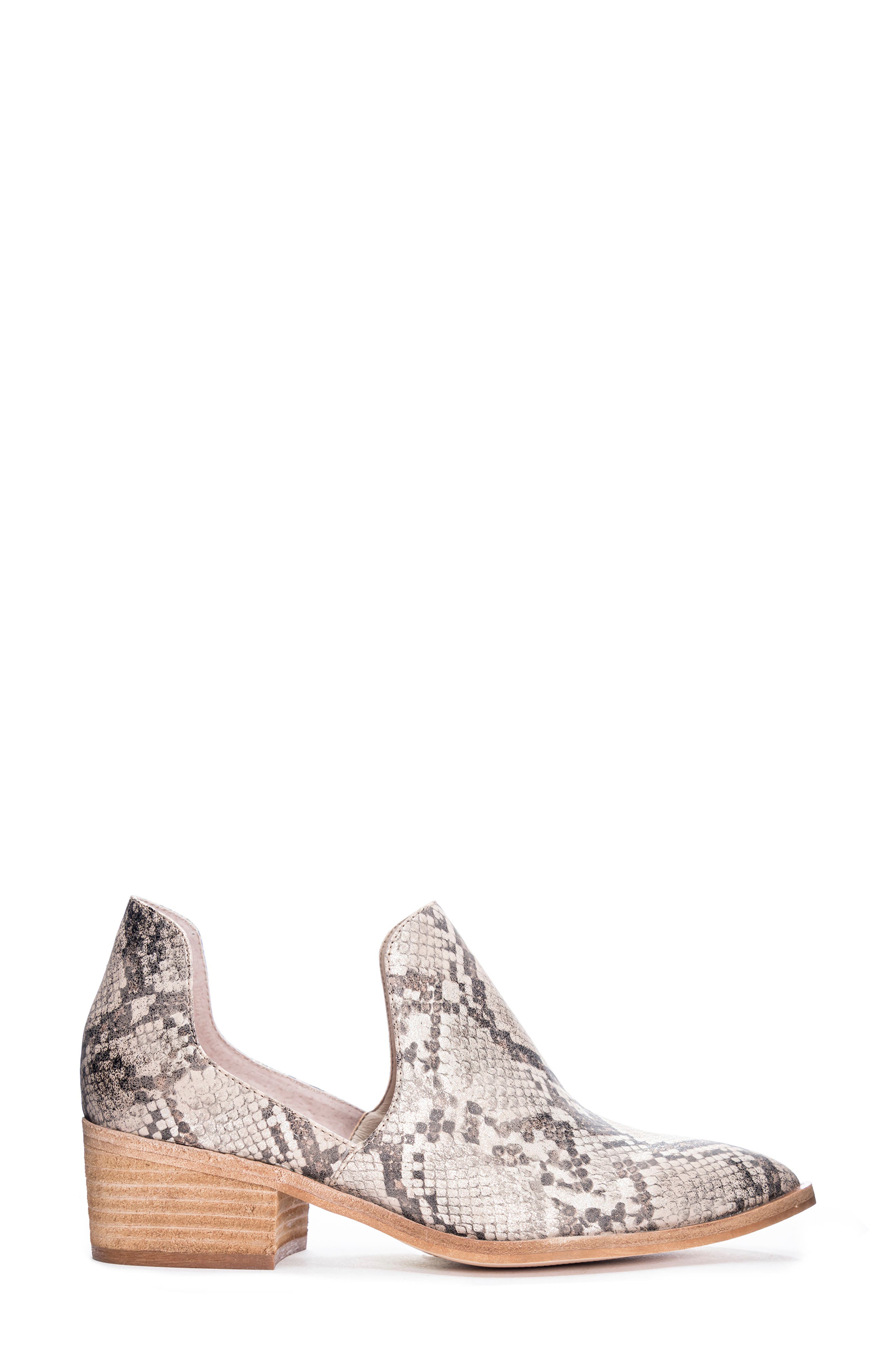 Fortune Bootie, Alternate, color, TAN SNAKE PRINT