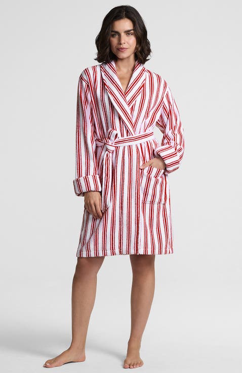 Soft Terry Long Sleeve Knee Length Robe
