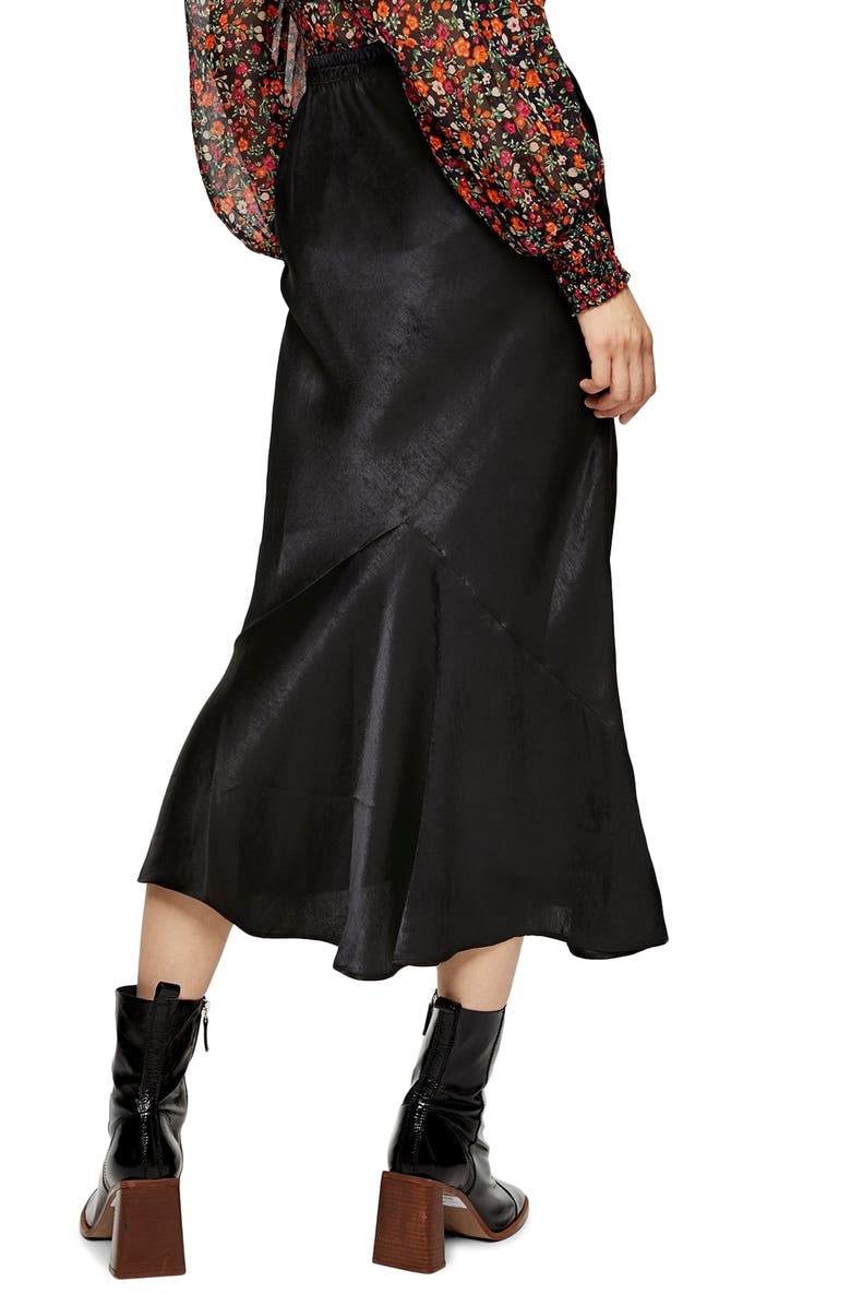 Topshop Flounce Midi Skirt, Alternate, color,