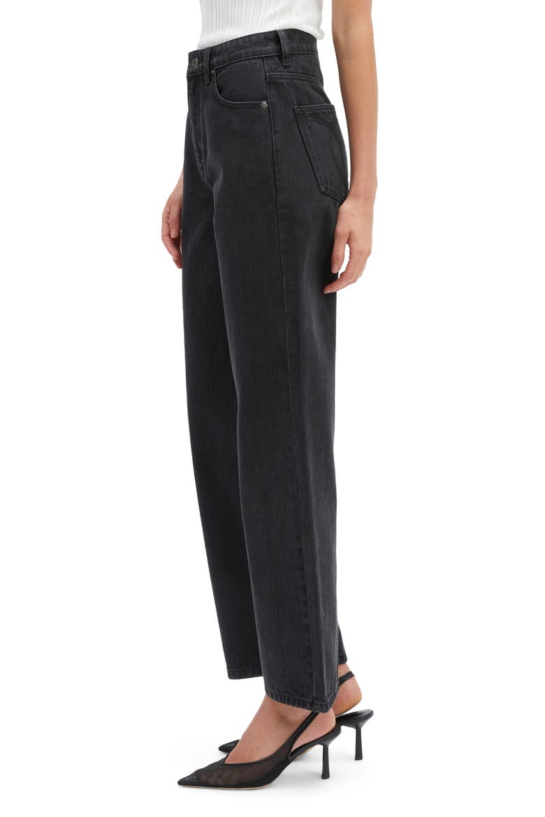 Cindy High Waist Wide Leg Jeans, Alternate, color, WASHED BLACK