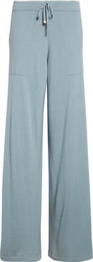 Eleventy Merino Wool Wide Leg Pants