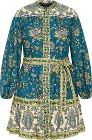 City Chic Sable Print Long Sleeve Minidress