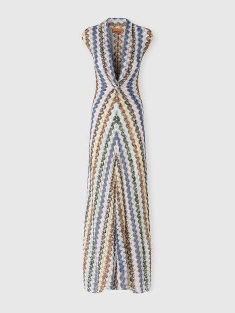 Long Lace Dress With Knot Detail