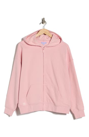 Florence By Mills Cozy Crush Oversize Zip Hoodie In Pink