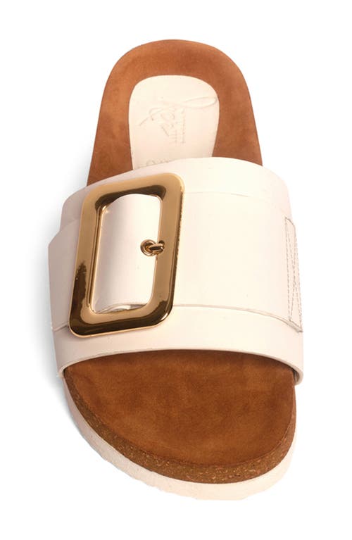 Anthony Veer Clare Slide Sandal In White Leather