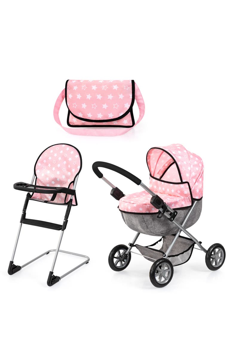 Bayer Design Cozy 3Piece Set Pram, Highchair
Bag For Dolls Up To 18, Main, color, Multicolored