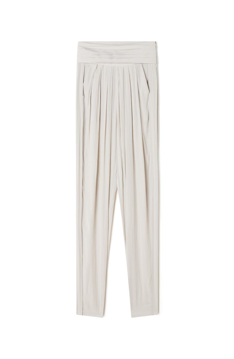 Lanvin White Draped Charmeuse Pants, Alternate, color, White