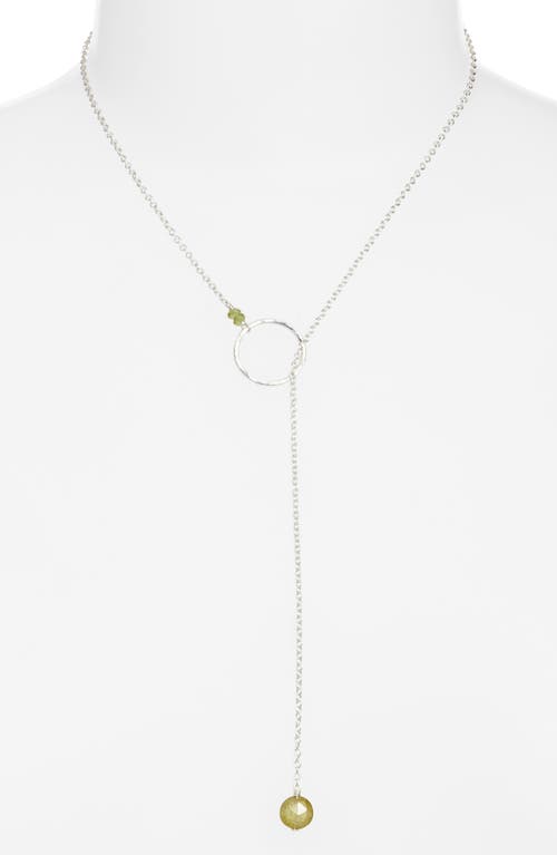 Nashelle Gwyneth Semiprecious Toggle Necklace In Silver