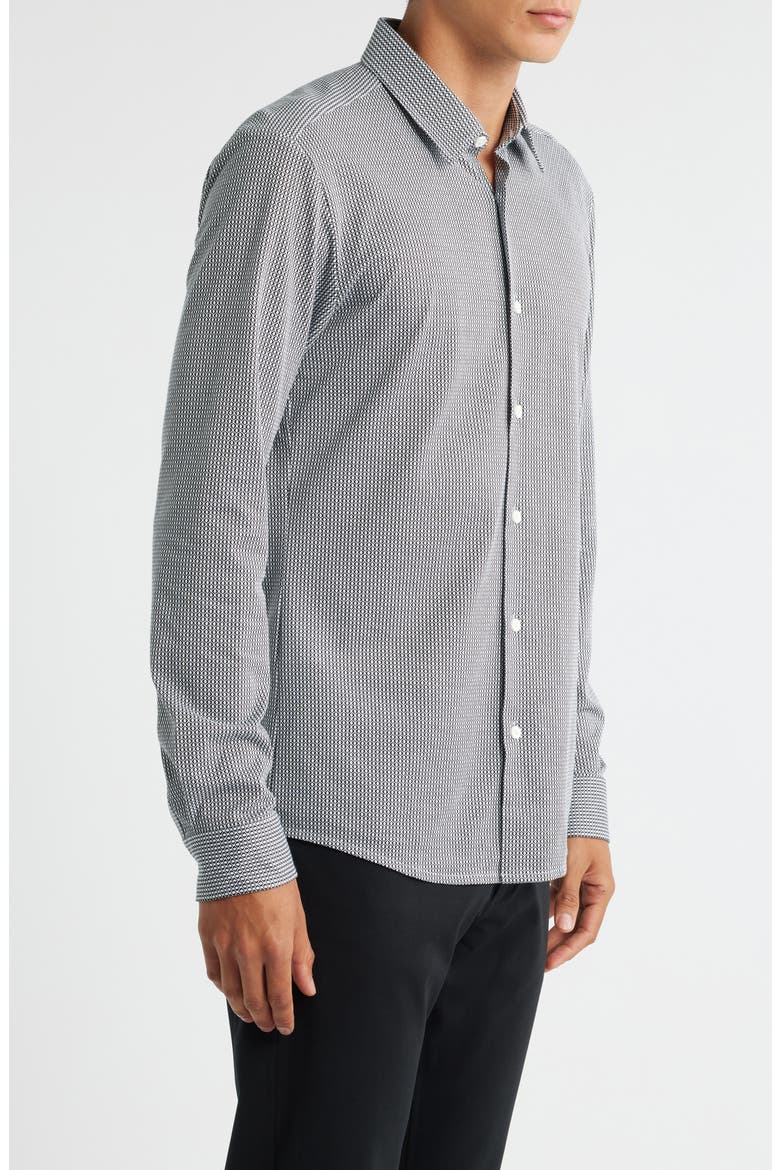 Roan Stretch Corduroy Button-Up Shirt, Alternate, color, DARK BLUE
