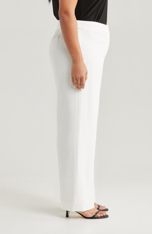 Tahari Asl Wide Leg Pants In White