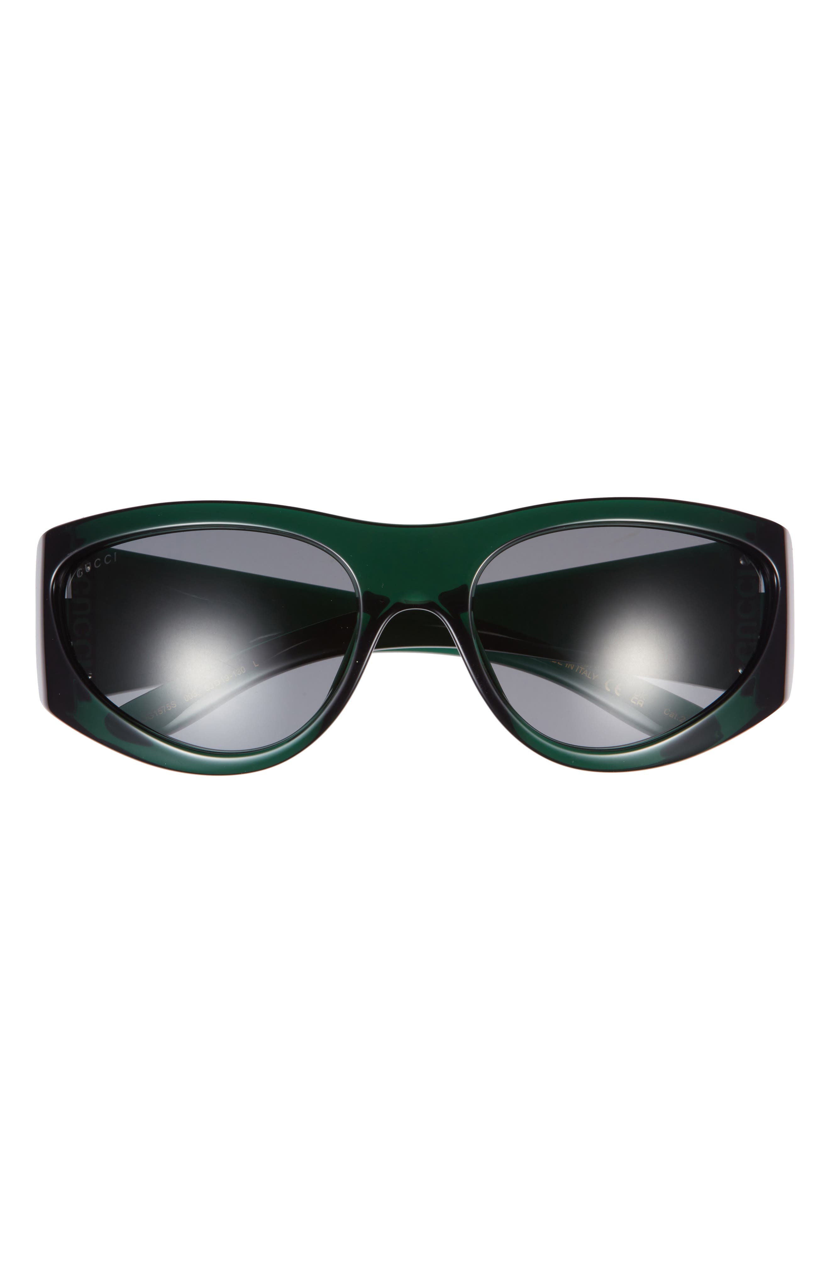 Gucci Oversize 63mm Oval Sunglasses