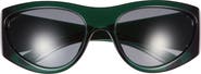 Gucci 63mm Oversize Oval Wrap Sunglasses