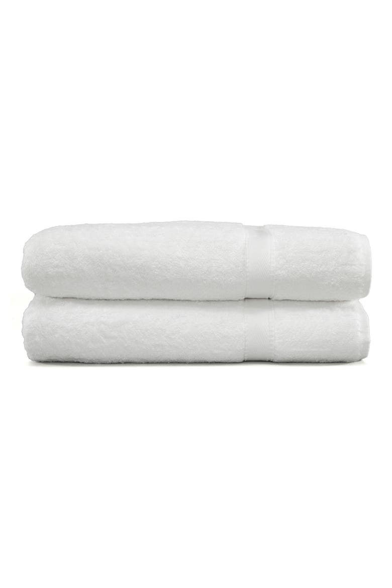100% Turkish Cotton Terry Bath Sheet, Main, color, WHITE