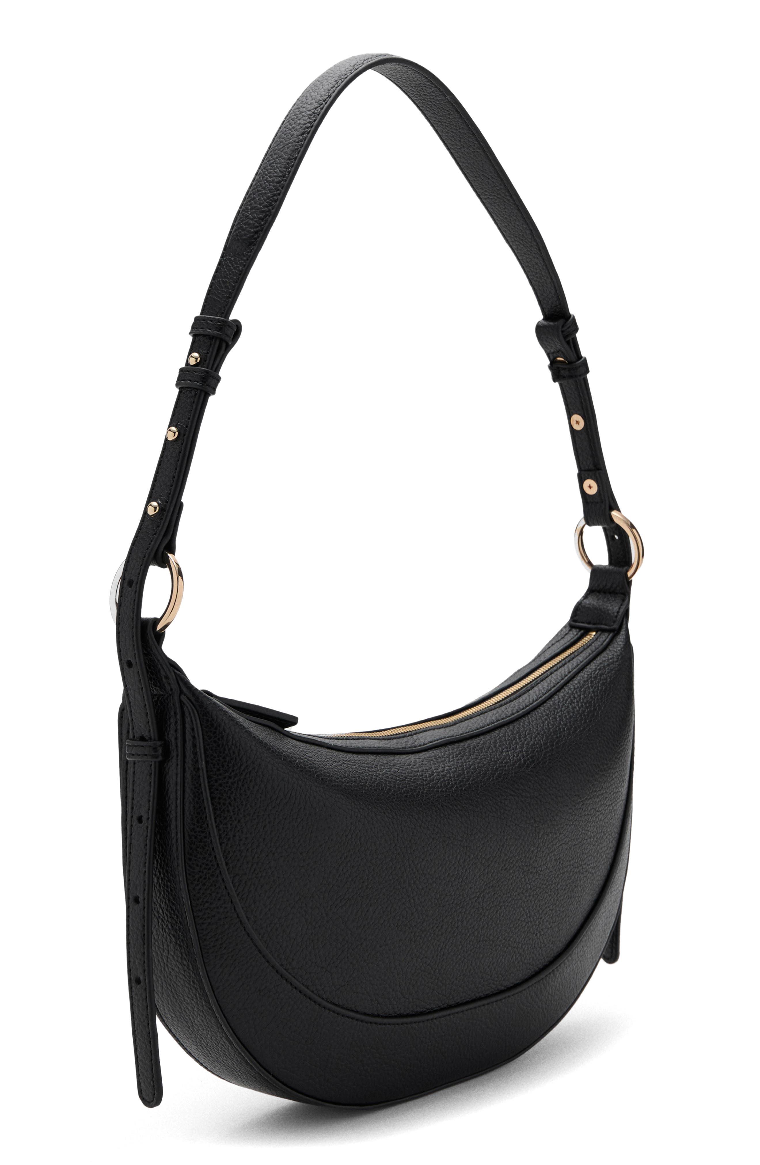 MANGO Oval Faux Leather Shoulder Bag, Alternate, color, 