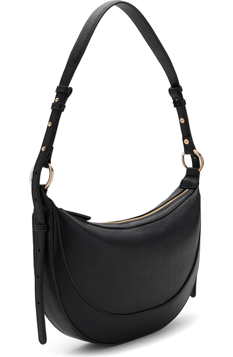 MANGO Oval Faux Leather Shoulder Bag, Alternate, color,