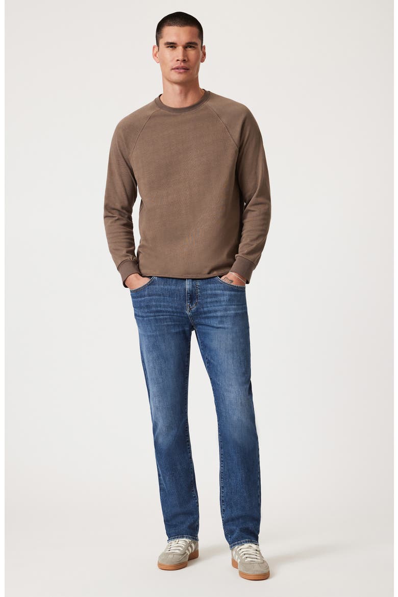 Zach Straight Leg Jeans, Alternate, color, DARK BRUSHED CLASSIC BLUE