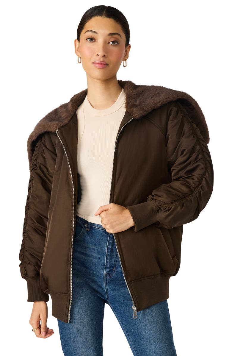 Steve Madden Dionne Jacket, Alternate, color, Dark Espresso