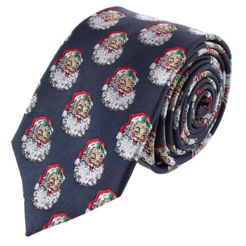 Vintage Cherrio Santa Novelty Silk Necktie