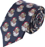 Trafalgar Vintage Cherrio Santa Novelty Silk Necktie