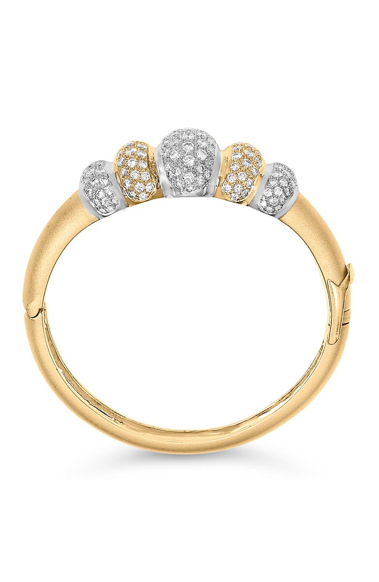 Haus of Brilliance 18K Gold 6.00 Cttw Diamond Graduating Dome Bangle Bracelet, Alternate, color, Yellow