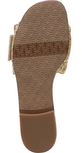 Bambi Raffia Buckle Slide Sandal