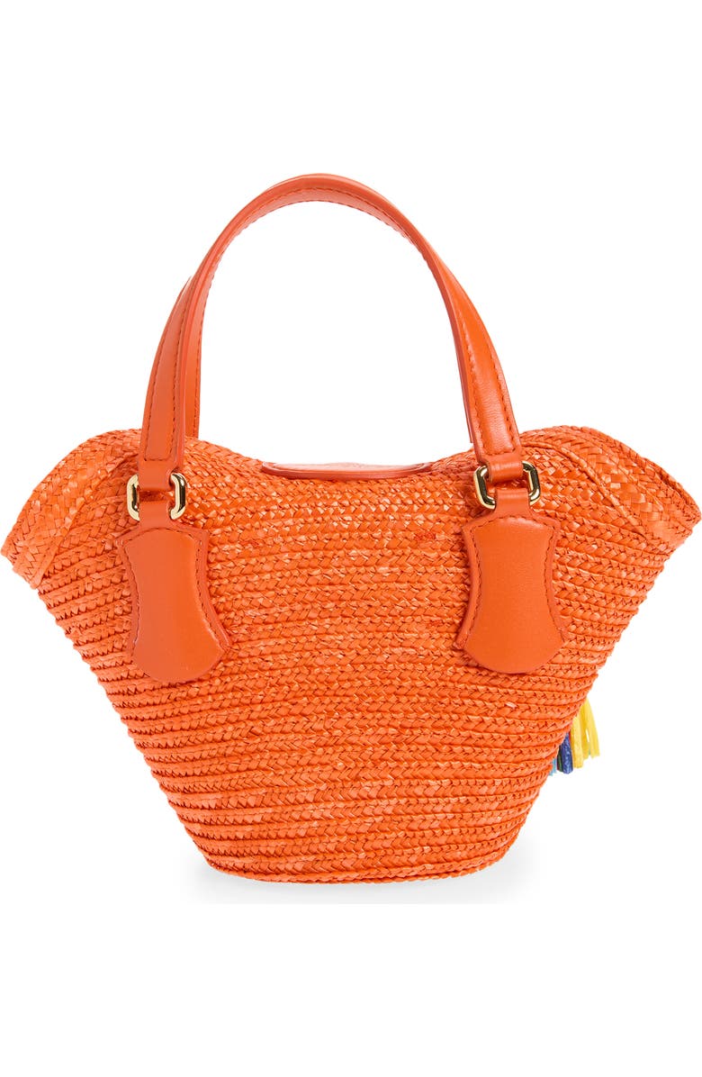 Dolce&Gabbana Coffa Capri Woven Straw Tote, Alternate, color, 8Z286 Arancio/ Orange