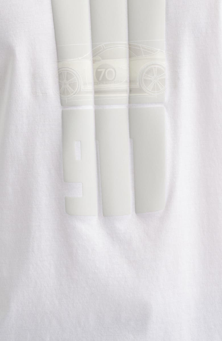 BOSS Porsche Spirit 70 Cotton Graphic T-Shirt, Alternate, color, White
