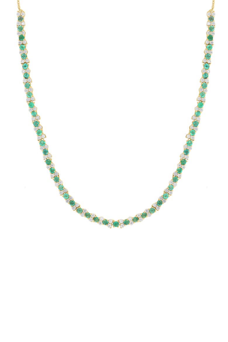 Emerald and Diamond Necklace, Alternate, color, GREEN