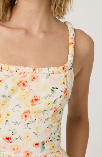 ASTR the Label Bubble Peplum Cotton Camisole | Nordstrom