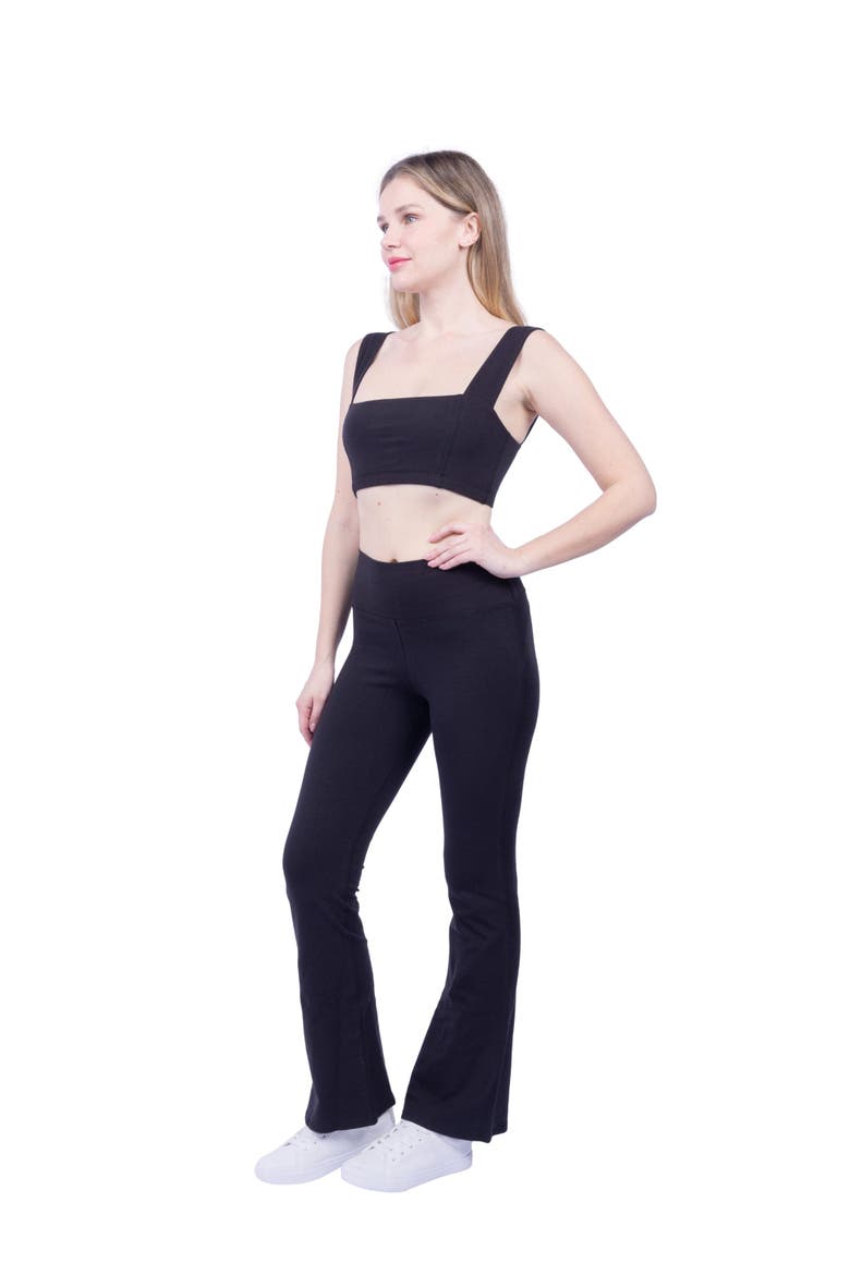 Vanna Organic Cotton Bootleg Flare Pant, Alternate, color, Dark Heather Grey