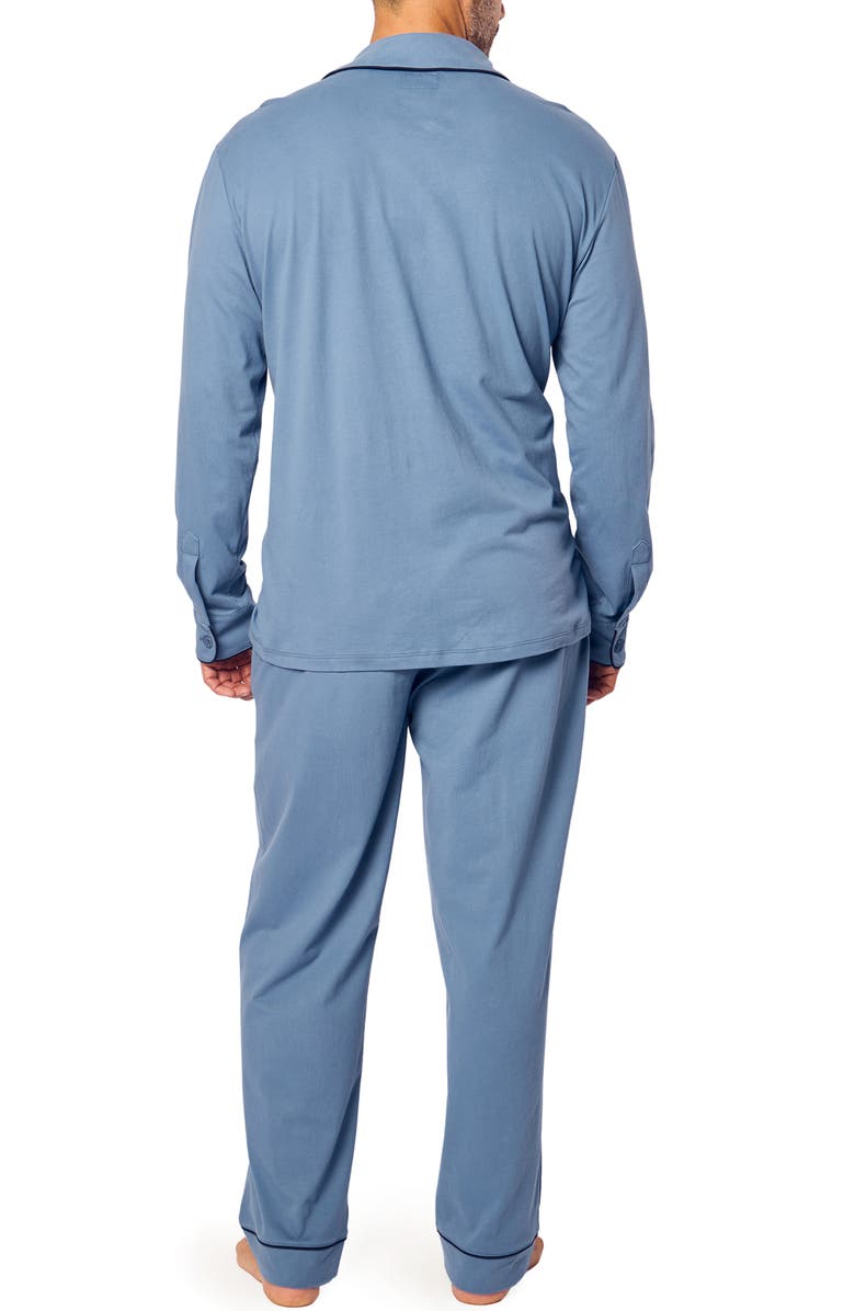Petite Plume Knit Pima Cotton Pajamas, Alternate, color, Blue