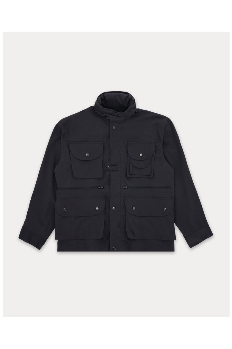 Tpage Nylon and Cotton Jacket, Main, color, Navy Blue