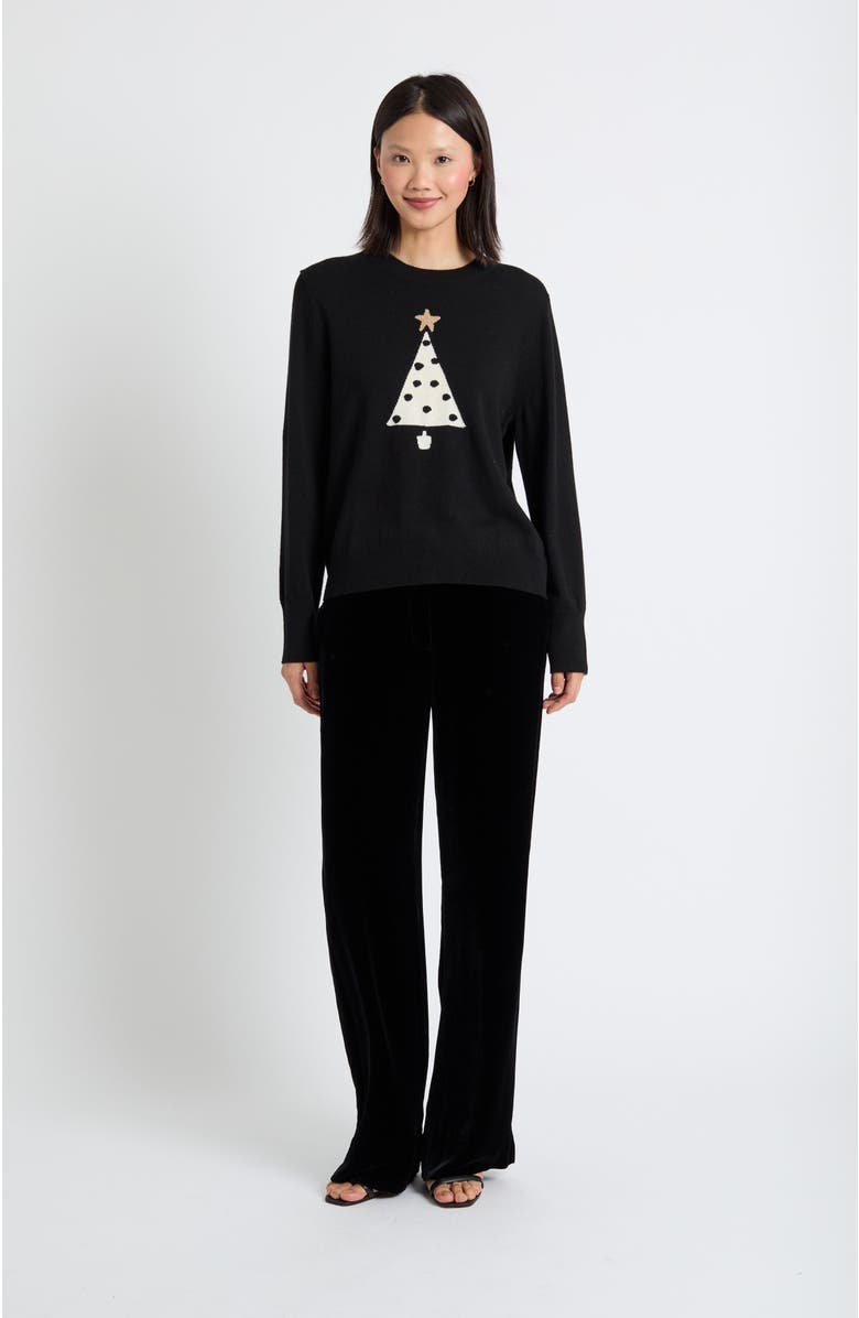 Chinti & Parker Wool-Cashmere Xmas Tree Sweater, Alternate, color, 
