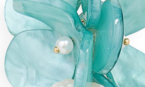 Nordstrom Rack Resin & Faux Pearl Cluster Drop Earrings In Multi