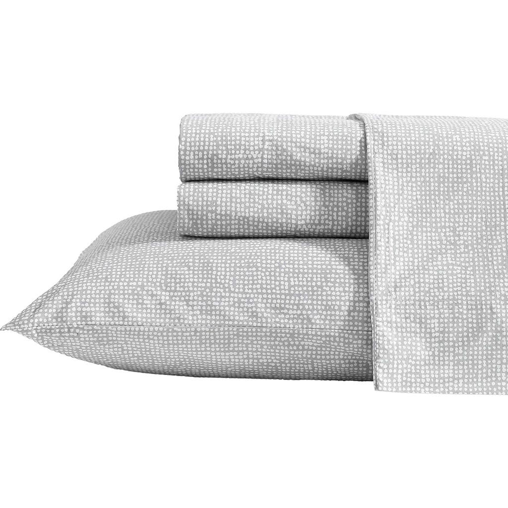 Marimekko Orkanen 200 Thread Count Cotton Queen Sheet Set In Open Medium Grey