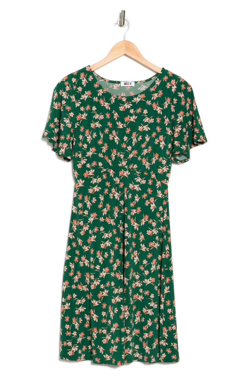 WEST K Knit Empire Mini Dress, Alternate, color, 